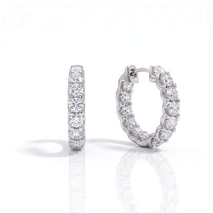 The Camilla – Moissanite Hoop Earrings