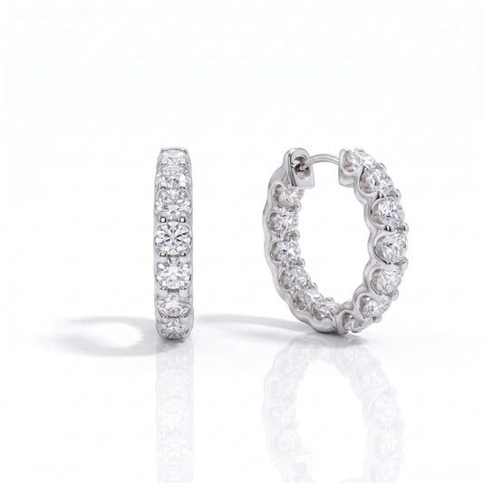 The Camilla – Moissanite Hoop Earrings