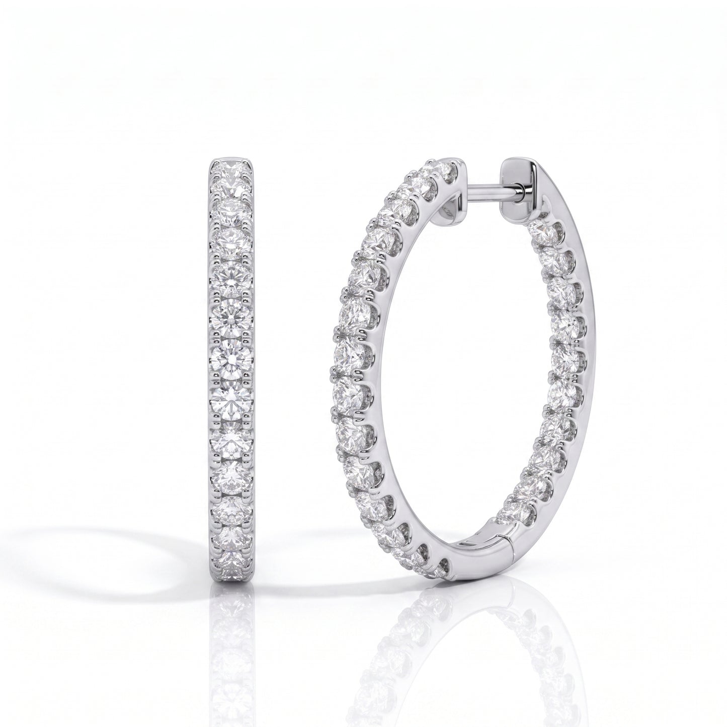 The Giselle - Moissanite Hoop Earrings