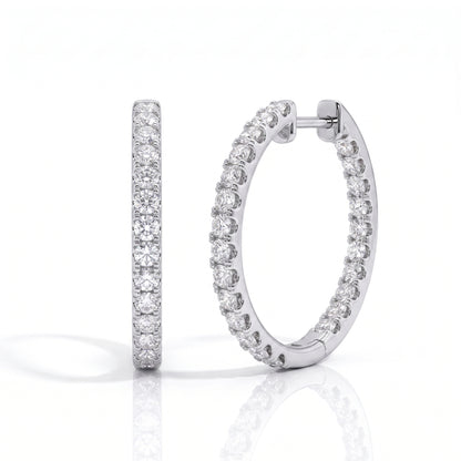 The Giselle - Moissanite Hoop Earrings