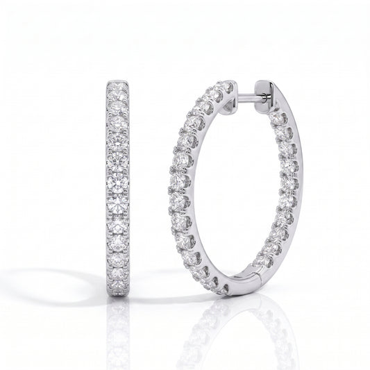 The Giselle - Moissanite Hoop Earrings