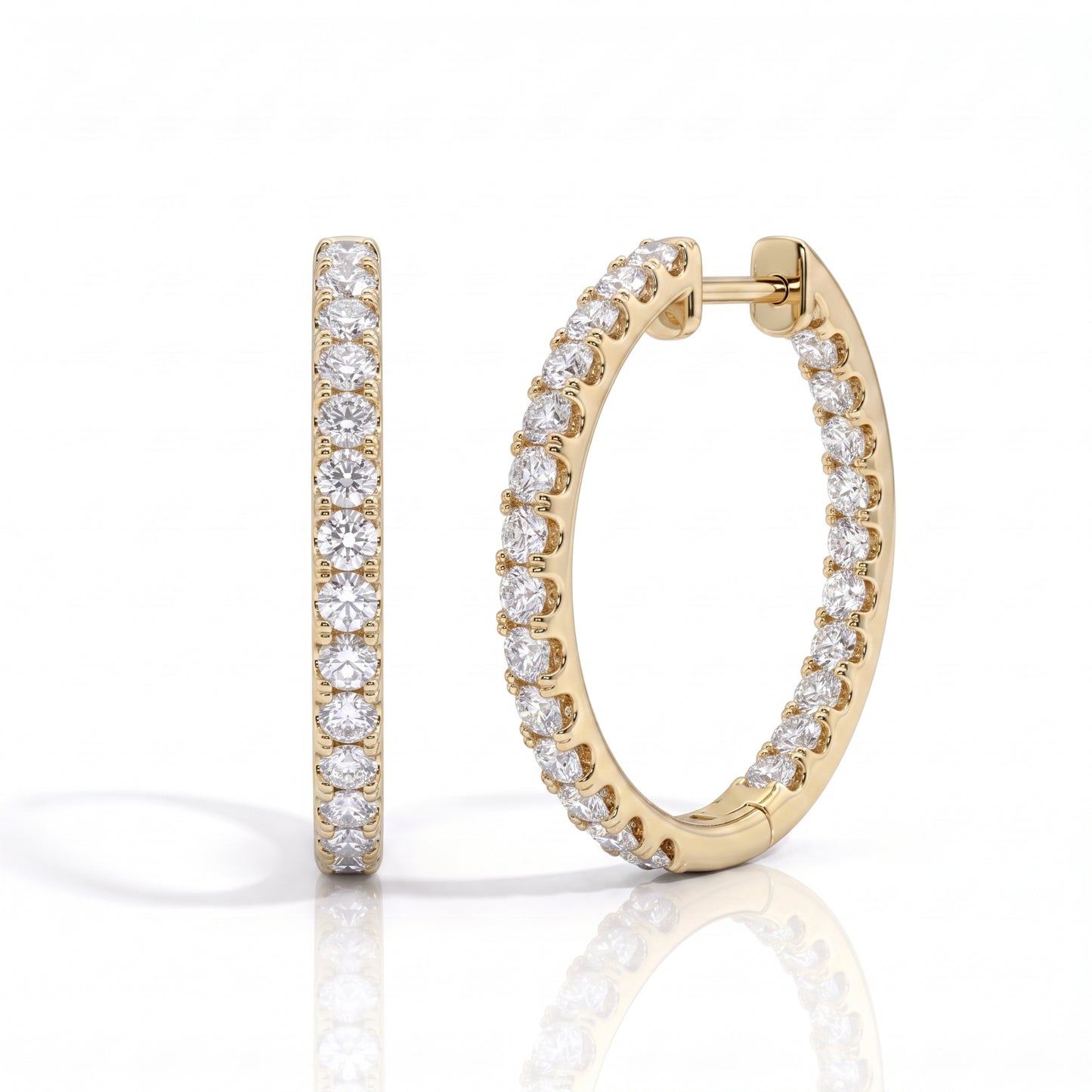 The Giselle - Moissanite Hoop Earrings