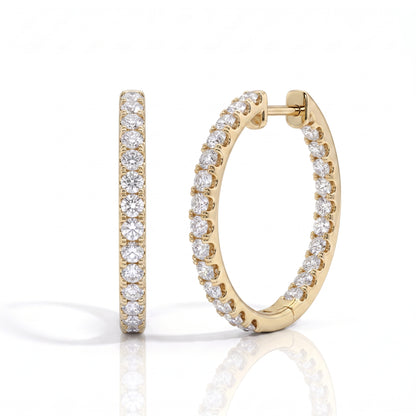 The Giselle - Moissanite Hoop Earrings