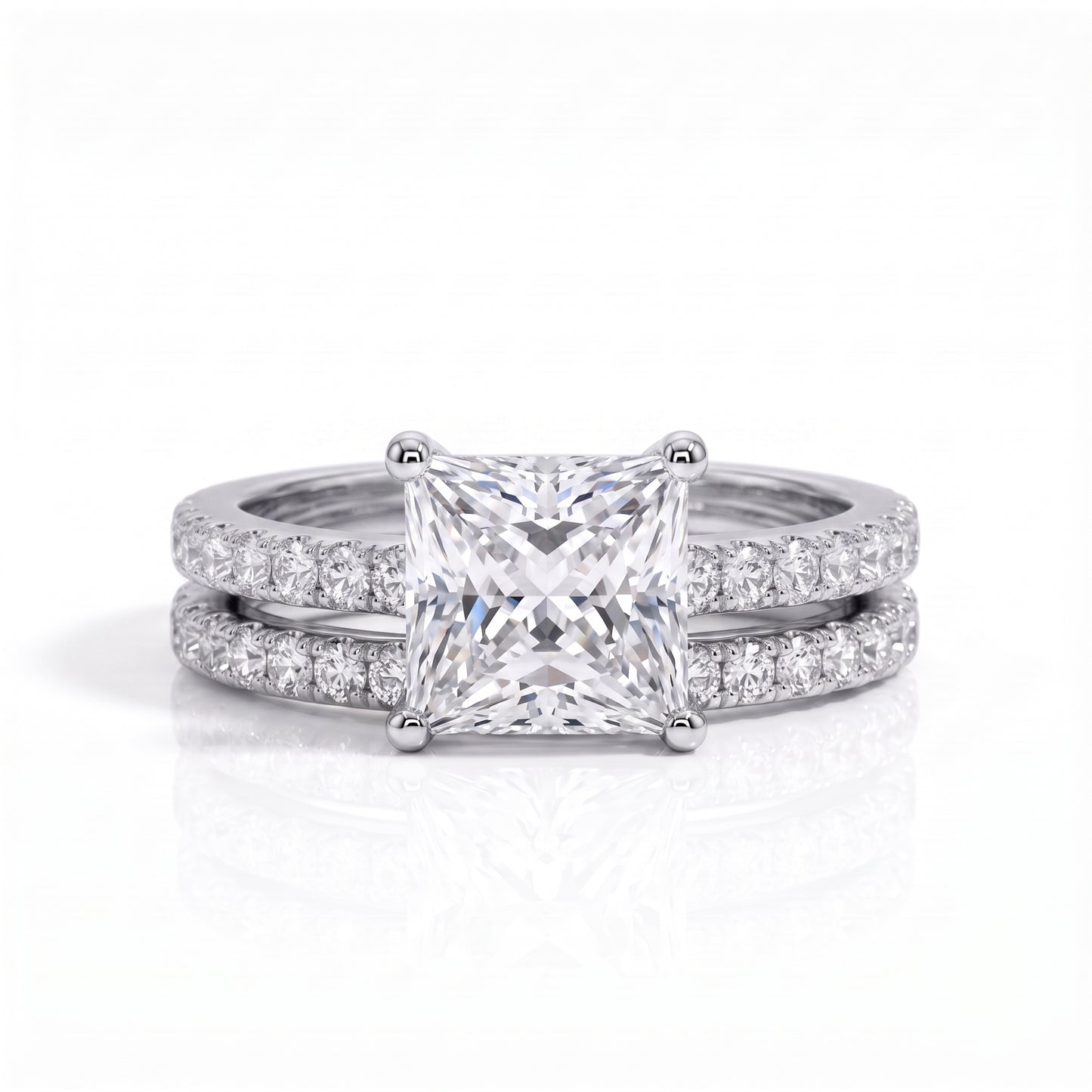 The Marion - Princess Cut Moissanite Set