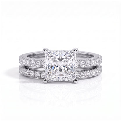 The Marion - Princess Cut Moissanite Set