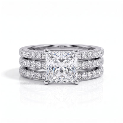 The Marion - Princess Cut Moissanite Set