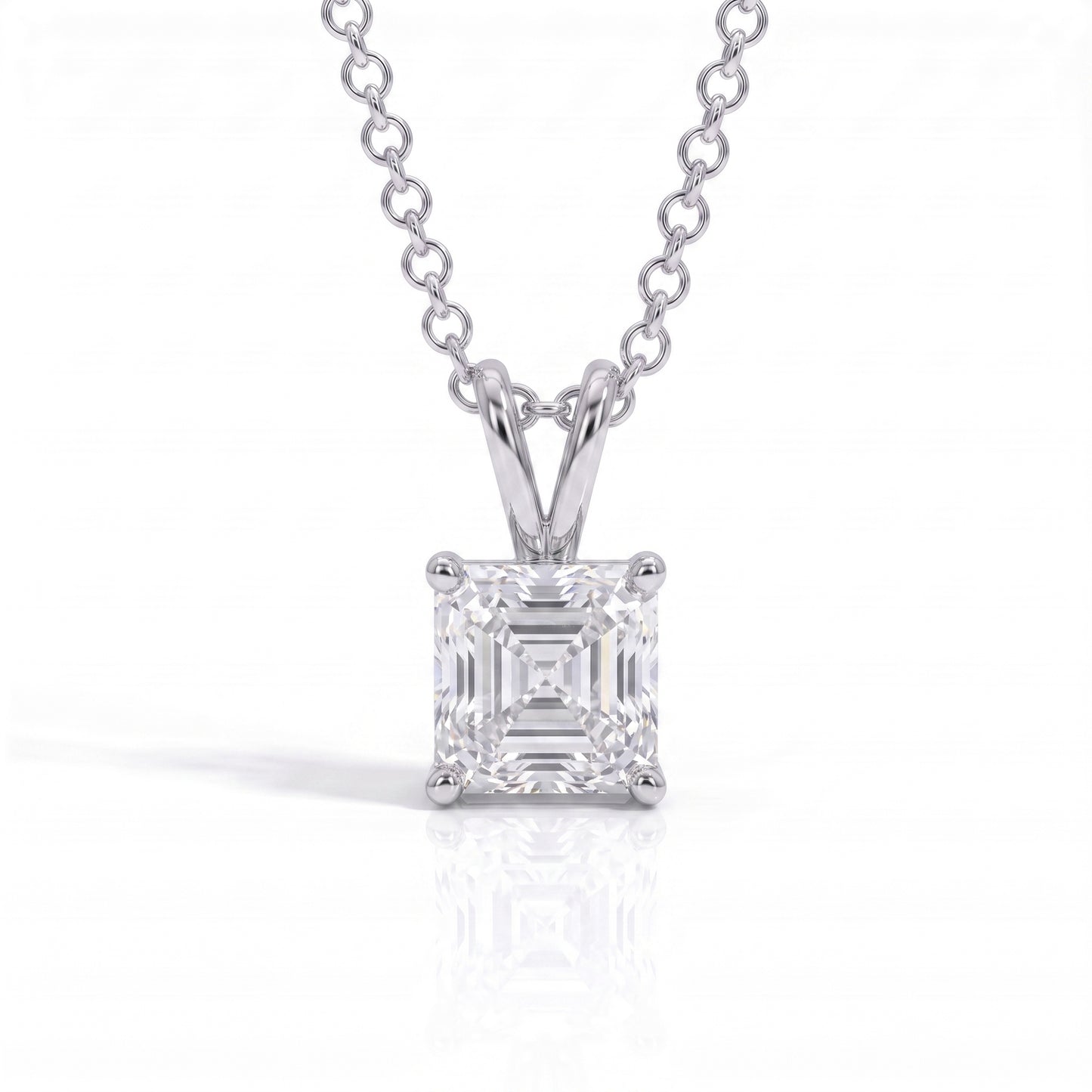 The Vianne – Asscher Cut Moissanite Necklace