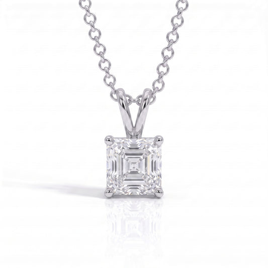 The Vianne – Asscher Cut Moissanite Necklace