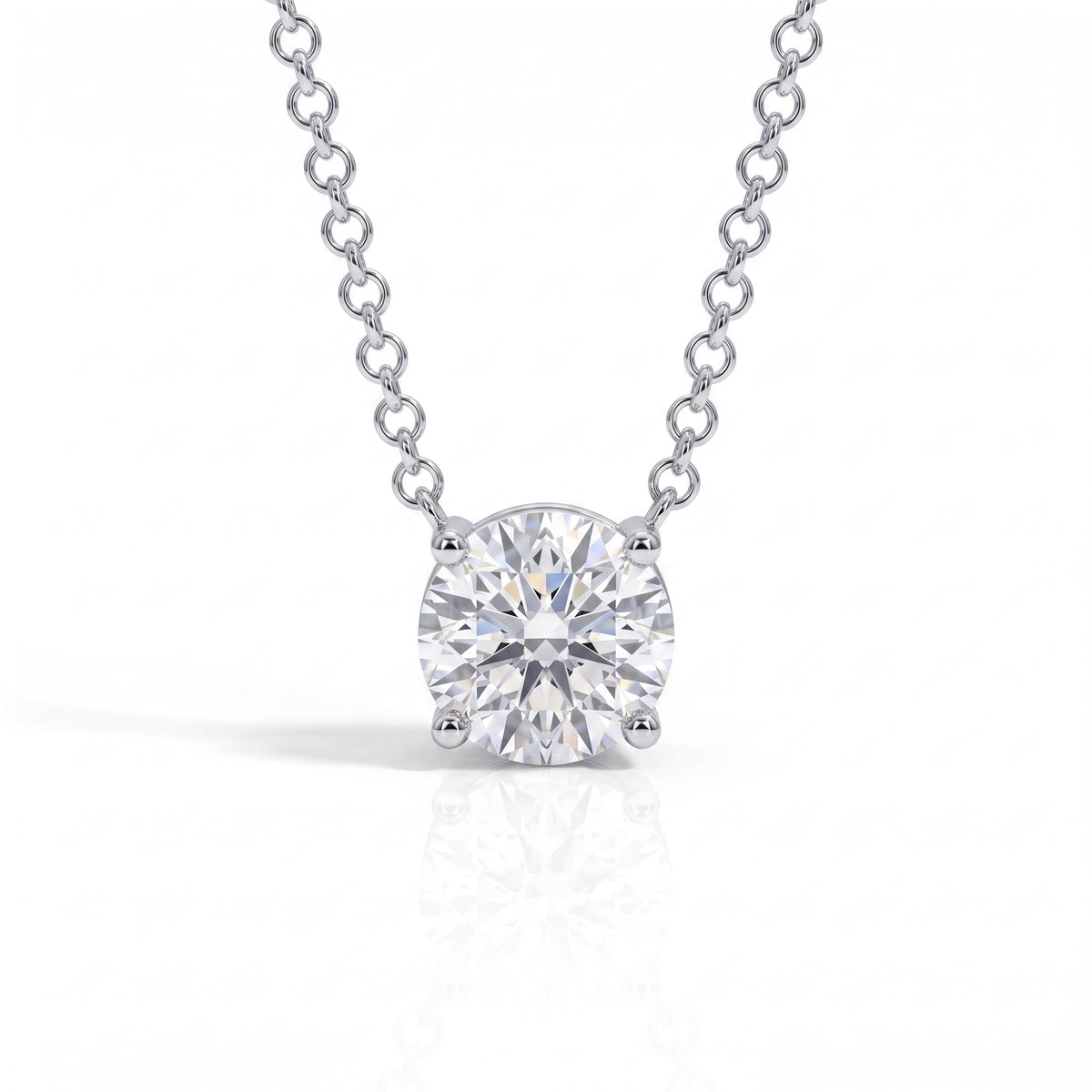 The Naomi - 4-Prong Moissanite Necklace