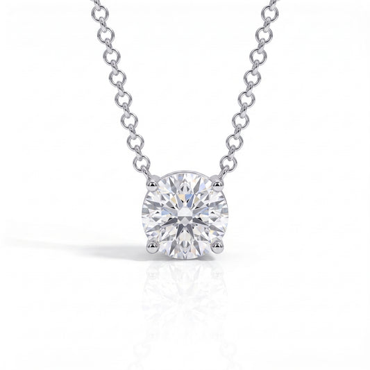 The Naomi - 4-Prong Moissanite Necklace