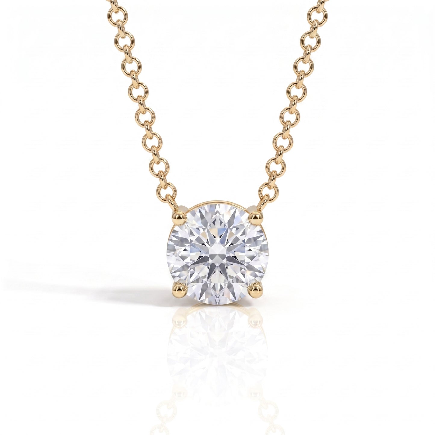 The Naomi - 4-Prong Moissanite Necklace