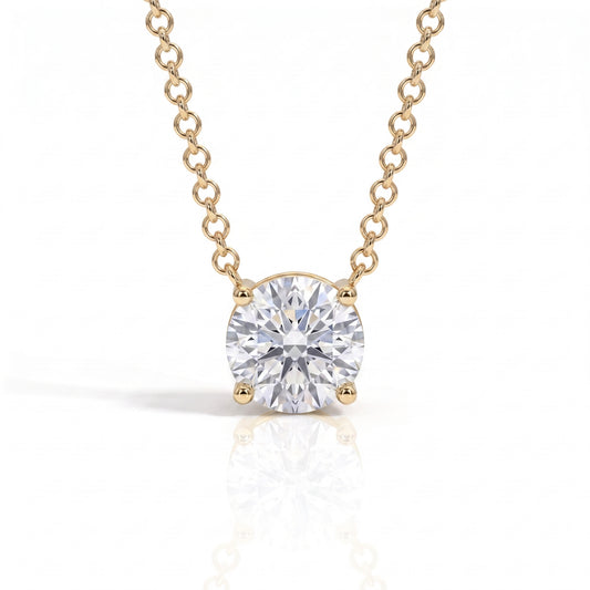 The Naomi - 4-Prong Moissanite Necklace