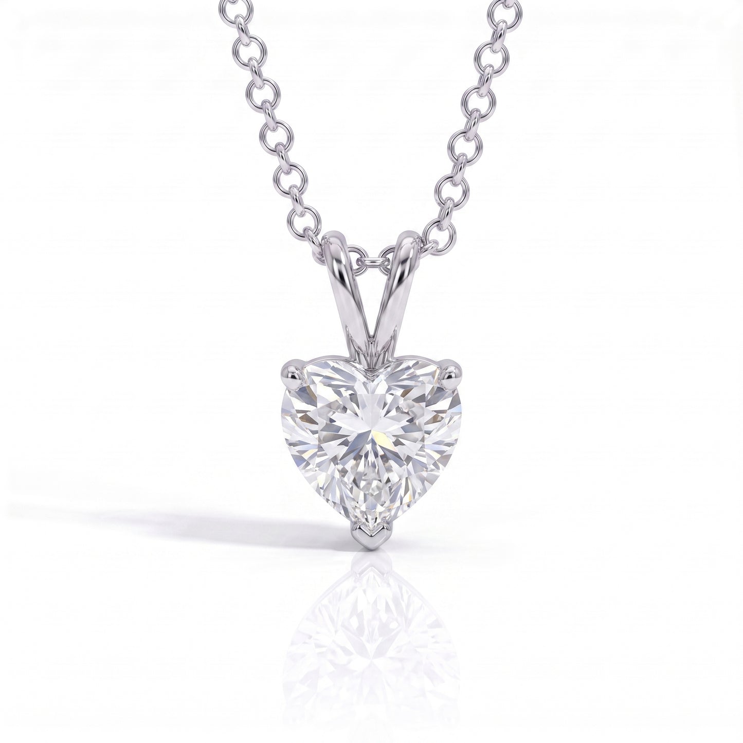 The Roselyn – Heart Cut Moissanite Necklace