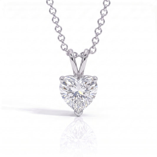 The Roselyn – Heart Cut Moissanite Necklace