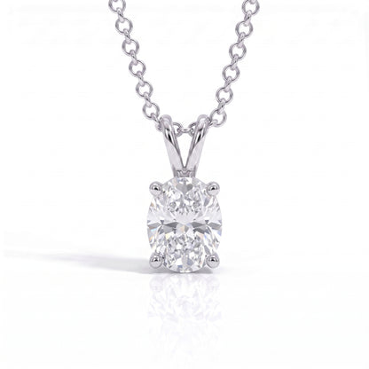 The Elara – Oval Cut Moissanite Necklace