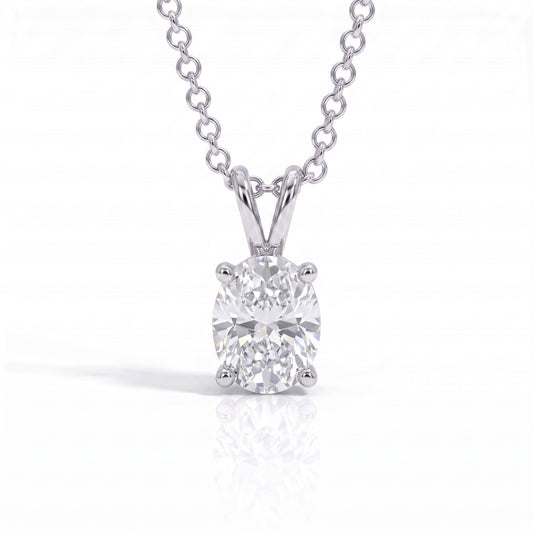 The Elara – Oval Cut Moissanite Necklace