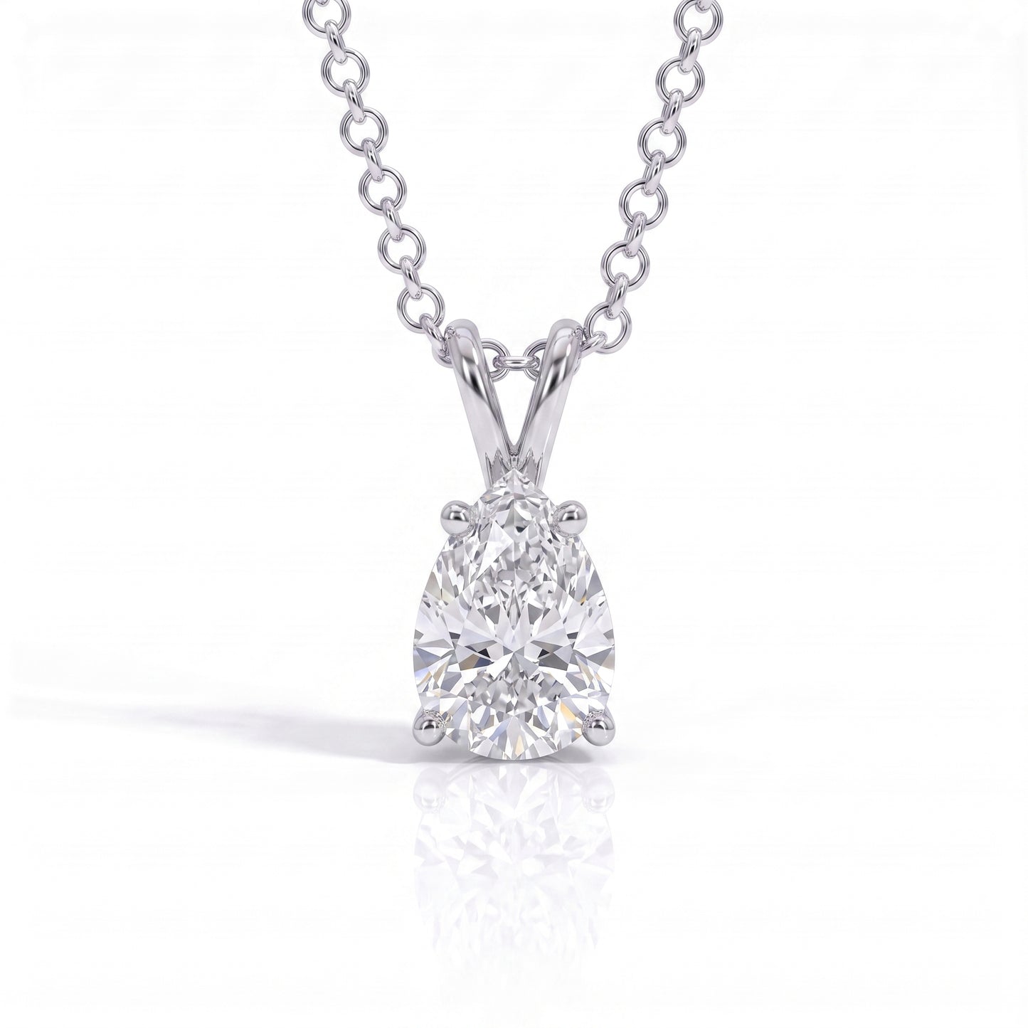 The Odette – Pear Cut Moissanite Necklace