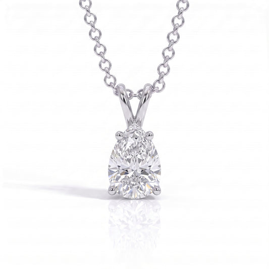 The Odette – Pear Cut Moissanite Necklace