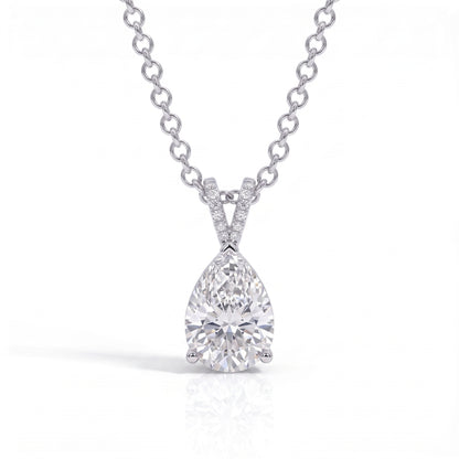 The Becca - Pear Cut Moissanite Necklace