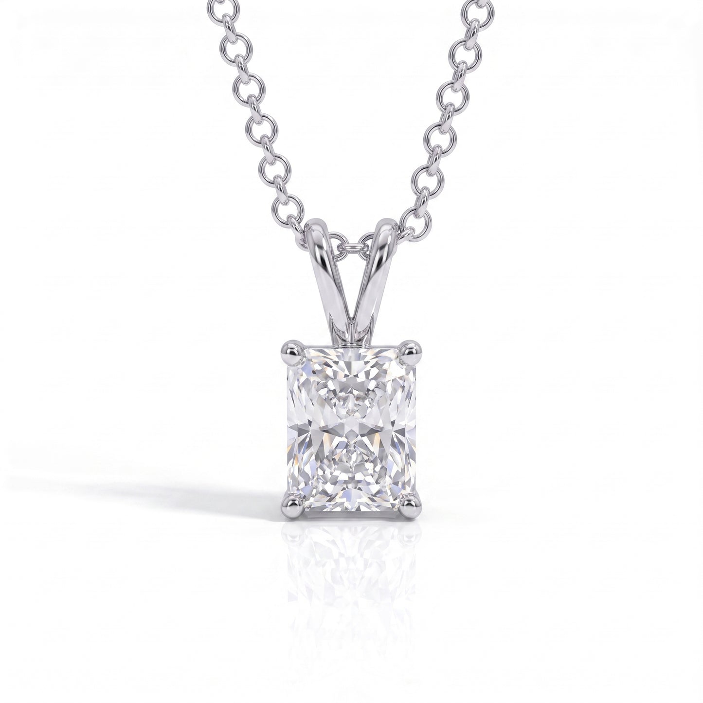 The Calista – Radiant Cut Moissanite Necklace