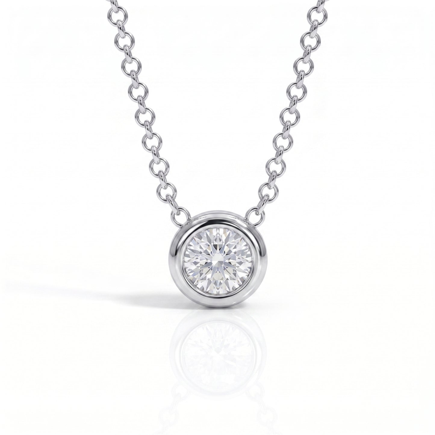 The Luci - Round Brilliant Cut Moissanite Necklace