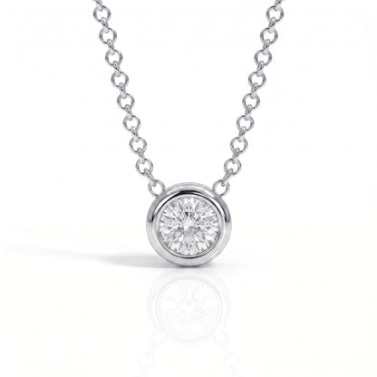 The Luci - Round Brilliant Cut Moissanite Necklace