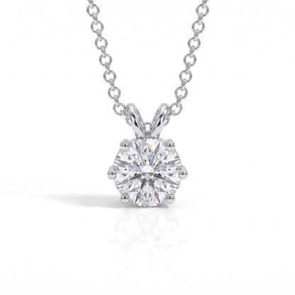 The Eleanor - 6-Prong Moissanite Necklace