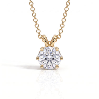 The Eleanor - 6-Prong Moissanite Necklace