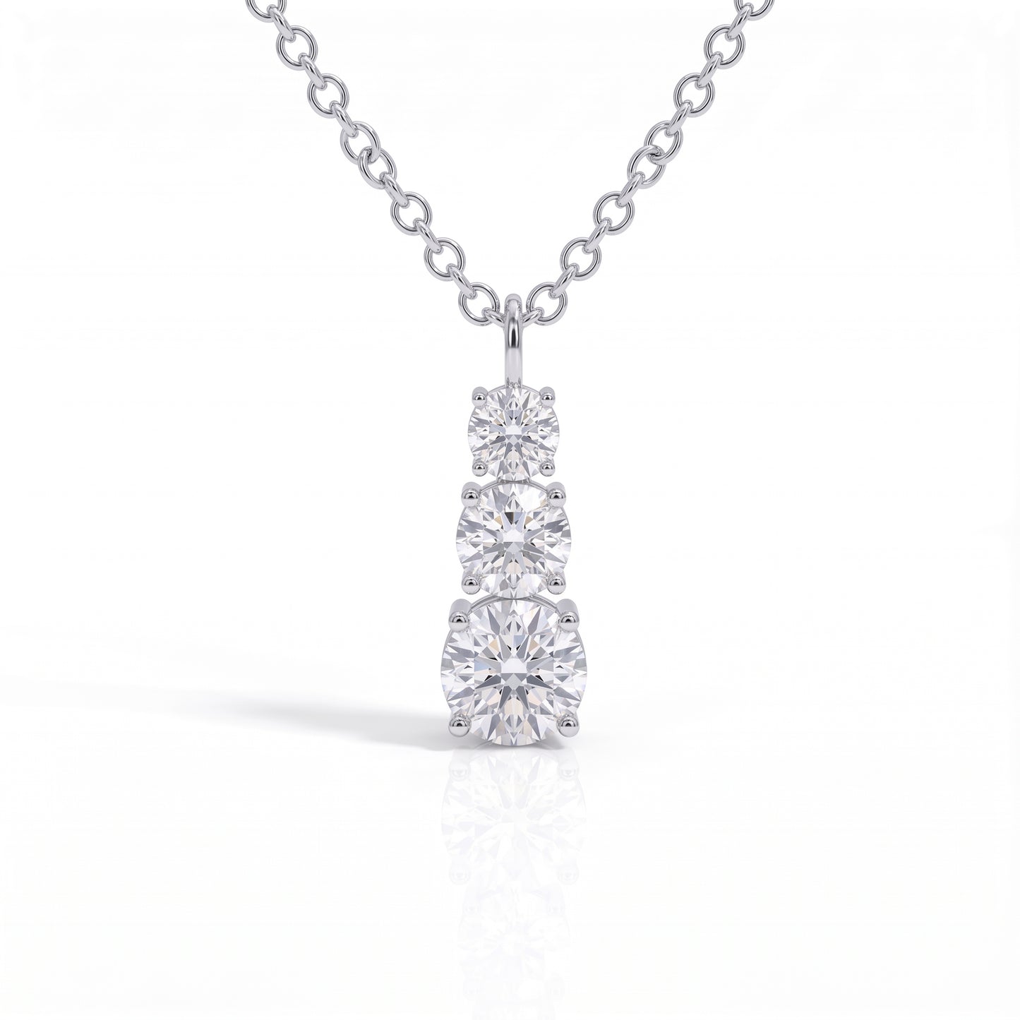 The Mystique - Three-Stone Moissanite Necklace