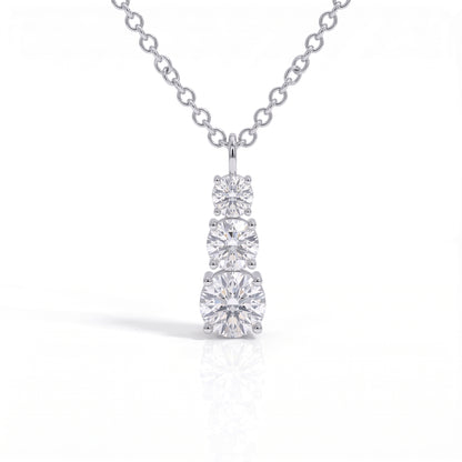The Mystique - Three-Stone Moissanite Necklace