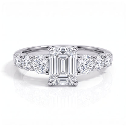 The Vienna - Emerald Cut Moissanite Ring