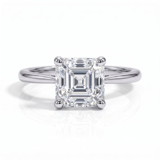 The Jane - Asscher Cut Moissanite Solitaire Ring