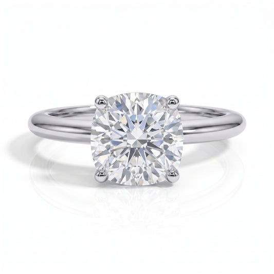 The Essence - Cushion Cut Moissanite Solitaire Ring