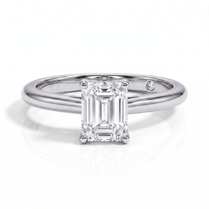 The Esme - Emerald Cut Moissanite Solitaire Ring