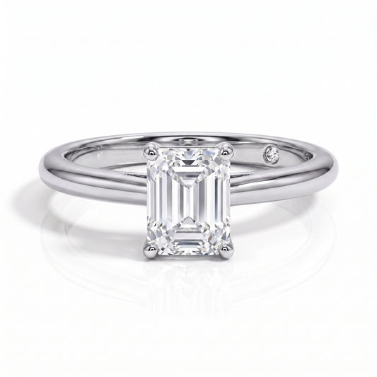 The Esme - Emerald Cut Moissanite Solitaire Ring