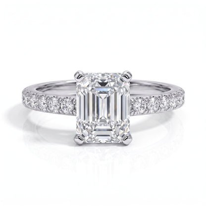 The Francis - Emerald Cut Moissanite Solitaire Ring