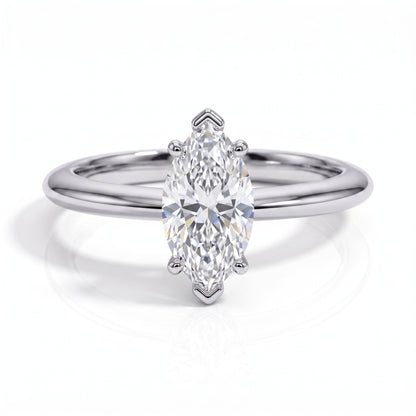The Eliza - Marquise Cut Moissanite Solitaire Ring