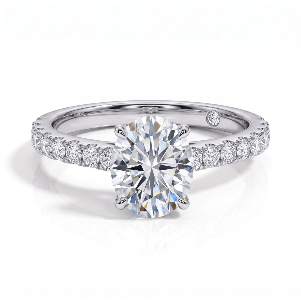 The Evangeline - Oval Cut Moissanite Solitaire Ring