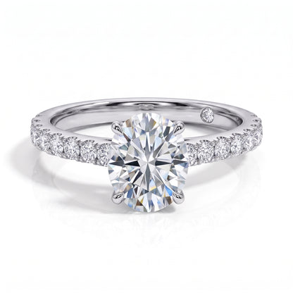 The Evangeline - Oval Cut Moissanite Solitaire Ring