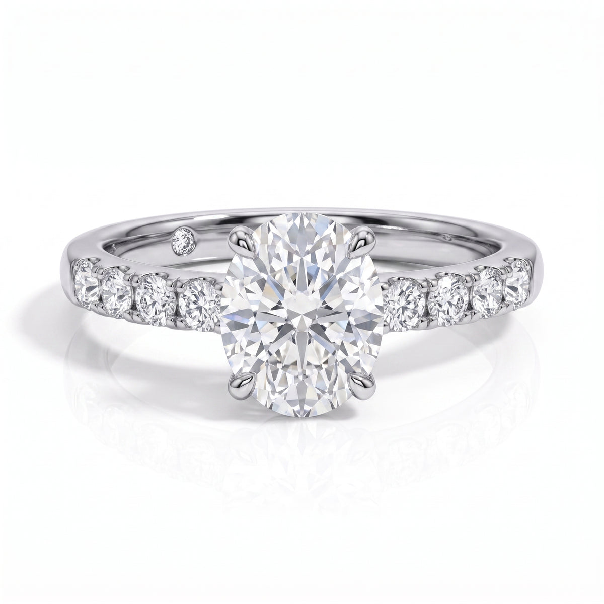 The Isabeau - Oval Cut Moissanite Solitaire Ring