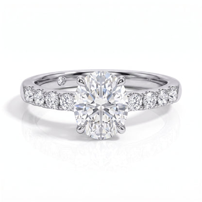 The Isabeau - Oval Cut Moissanite Solitaire Ring