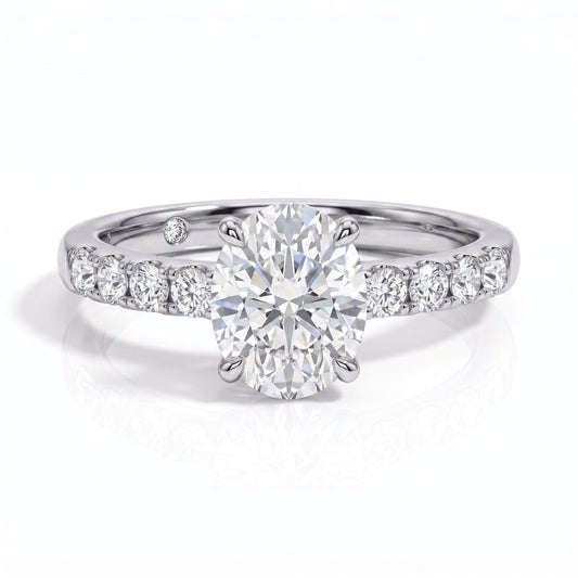 The Isabeau - Oval Cut Moissanite Solitaire Ring