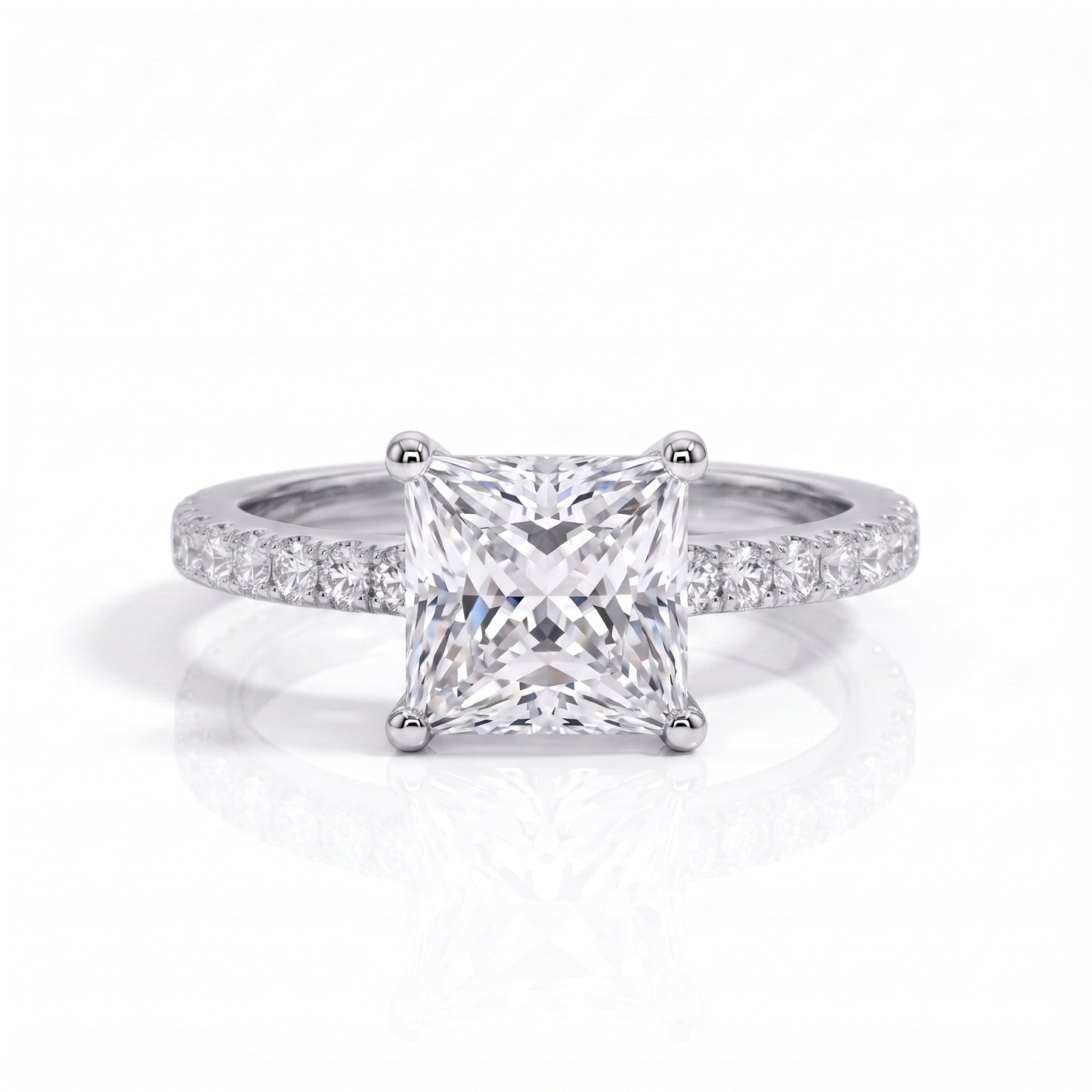 The Marion - Princess Cut Moissanite Set