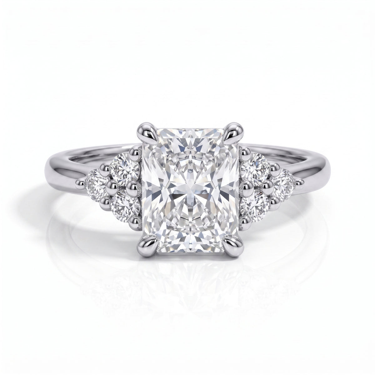 The Penelope - Radiant Cut Moissanite Solitaire Ring