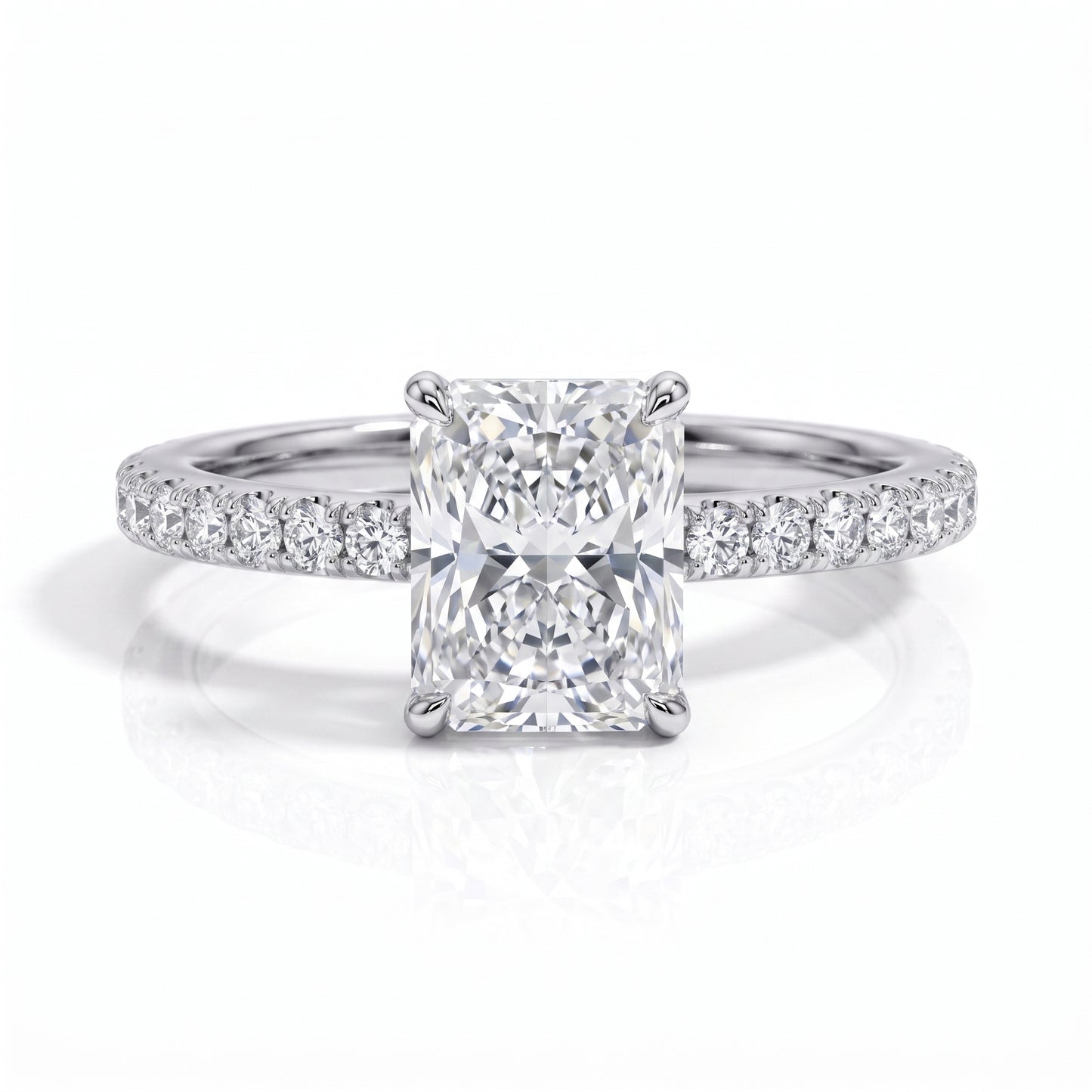 The Elowen - Radiant Cut Moissanite Solitaire Ring
