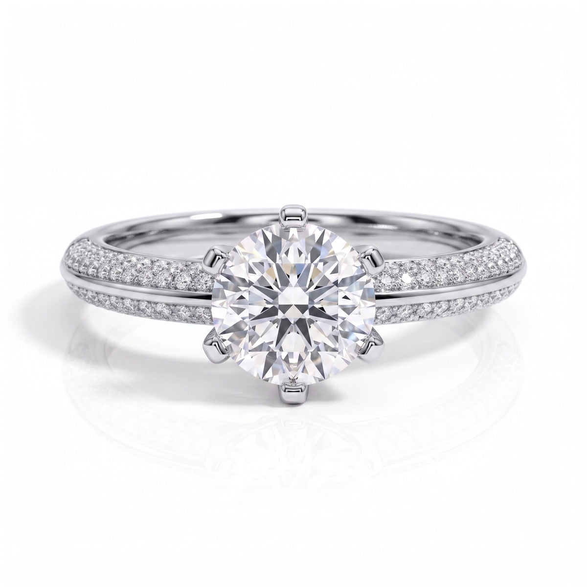 The Alessia - Round Brilliant Cut Moissanite Solitaire Ring