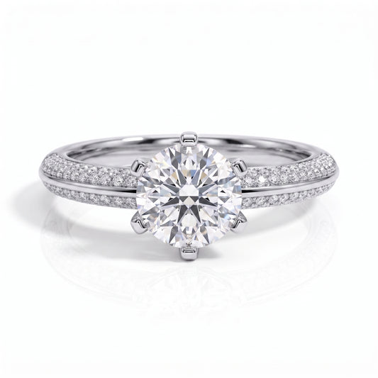 The Alessia - Round Brilliant Cut Moissanite Solitaire Ring