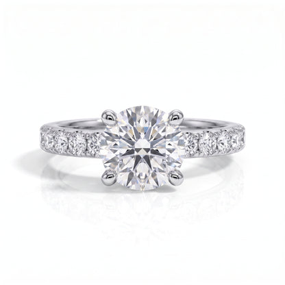 The Lumière - Round Brilliant Cut Moissanite Solitaire Ring