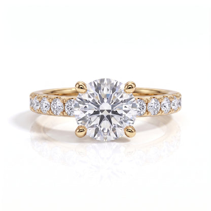 The Lumière - Round Brilliant Cut Moissanite Solitaire Ring