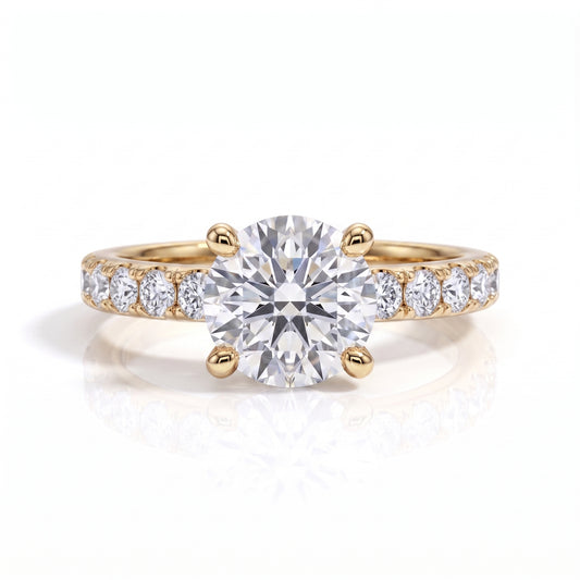 The Lumière - Round Brilliant Cut Moissanite Solitaire Ring